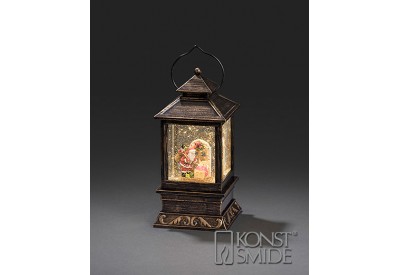 Konstsmide Mini Lantern with Santa (Battery Operated, Warm White, LED, Water Filled)